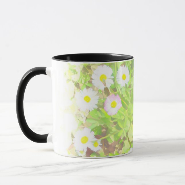 Charming Wild Daisy Field Two-Tone Combo Mug (Left)