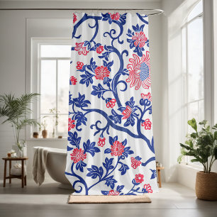 Charming wild floral decorative eye-catching  shower curtain