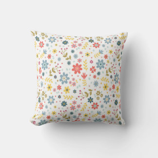 Charming Wild Floral Print pillow and pillow cover
