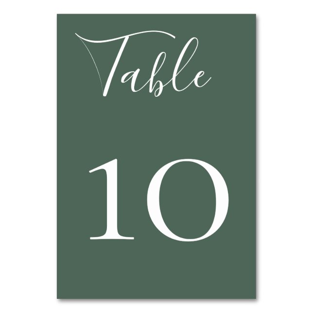 Charming Wildwood Table Number Card (Front)