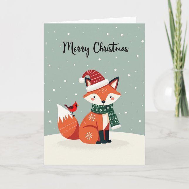 Charming Winter Creature Card (Front)