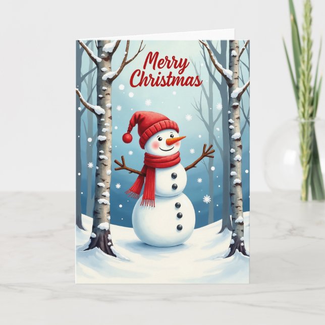 Charming Winter Scene Card (Front)