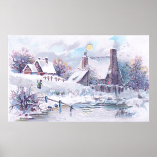 Charming Winter Scene Poster