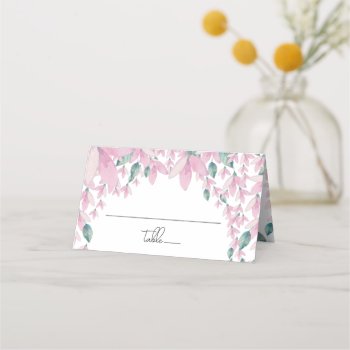 Charming Wisteria Floral  Place Card by SocialiteDesigns at Zazzle