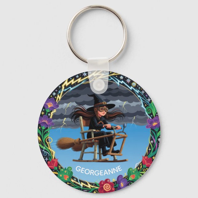 Charming Witch Aviator Keychain (Front)