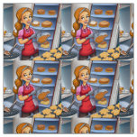 Charming Woman Baking Fabric - Custom