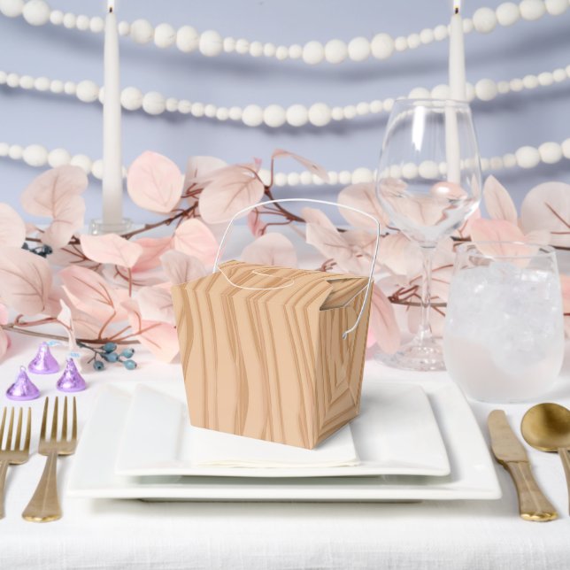 Charming Wood Pattern Celebration Take Out Favor Boxes (Wedding)