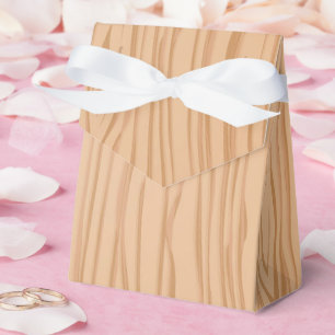 Charming Wood Pattern Celebration Tent Favor Boxes