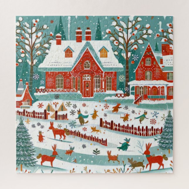 Charming wooden house jigsaw puzzle (Vertical)