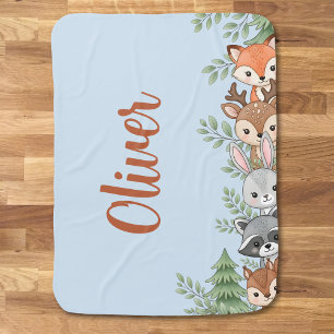 Charming Woodland Animals Baby Blanket