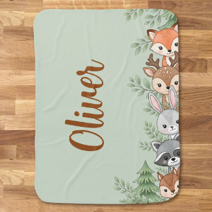 Charming Woodland Animals Baby Blanket
