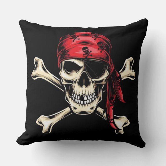 charming world of pirates throw pillow (Front)