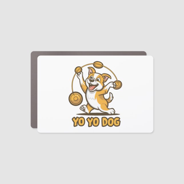 Charming YoYo Dog 360 Skill Car Magnet (Front)