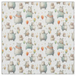Charmingly Chunky: Whimsy Hippo Fabric