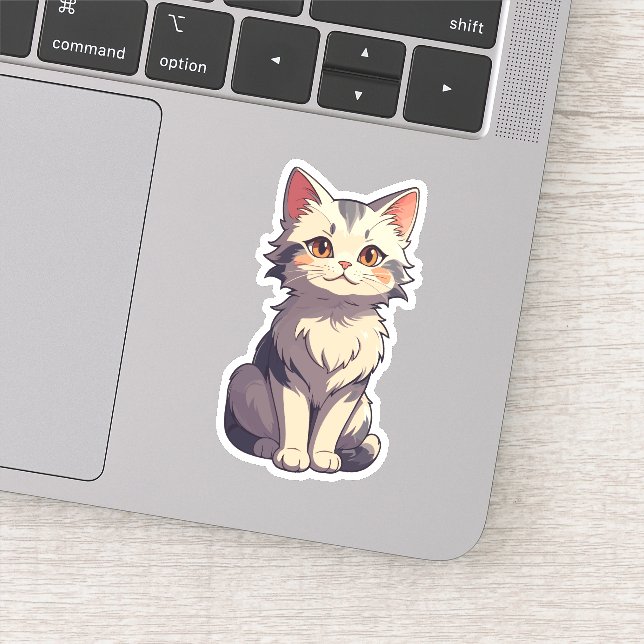 Charmingly Cute Kitty Design Sticker (Detail)