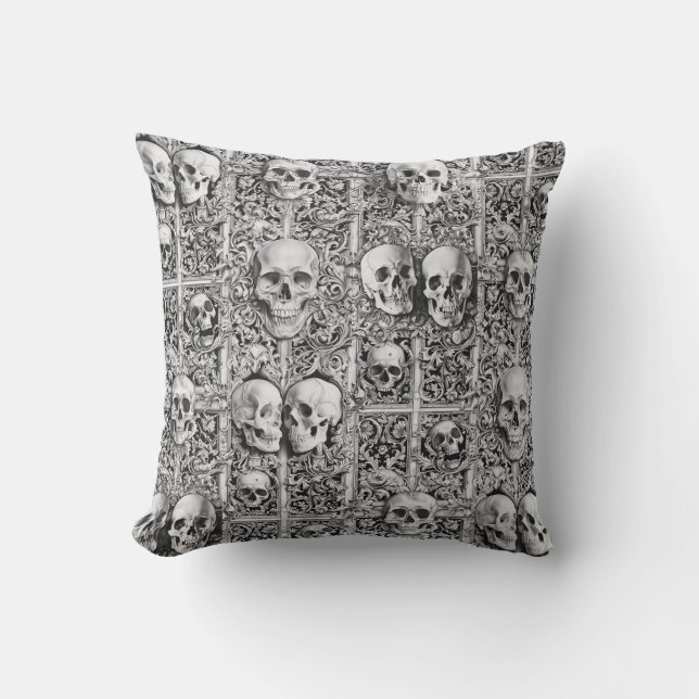 Charnel House Throw Pillow (Front)