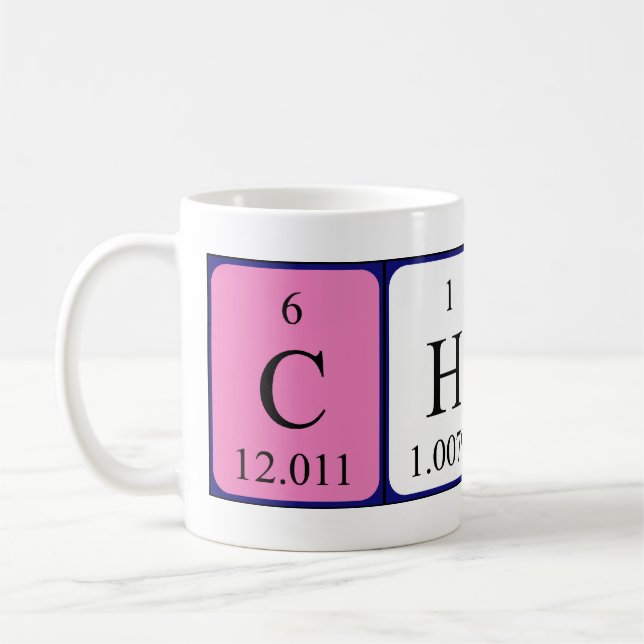 Charo periodic table name mug (Left)