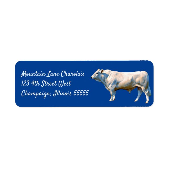 Charolais Bull   Label (Front)