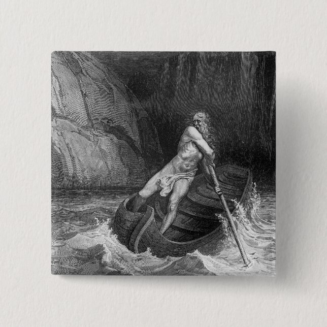 Charon, the Ferryman of Hell Pinback Button (Front)