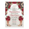 Charra Quinceanera Invitation, Red Roses Mariachi