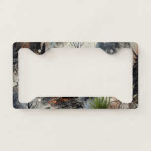 Charred Forest Artistic License Plate Frame
