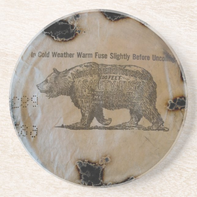 Charred Rolled Fuse Sandstone Coaster (Front)