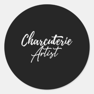 Charrie Hostess Cheese Meat Board Maker Py Classic Round Sticker