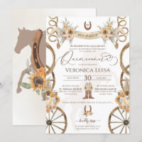 Charro Sunflower Country Rustic Floral Quinceanera
