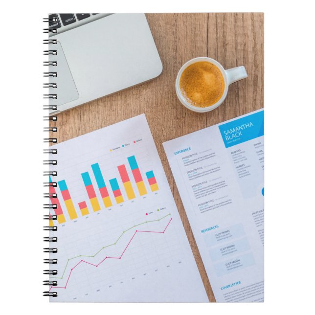 Chart graph finance financial data notebook (Front)