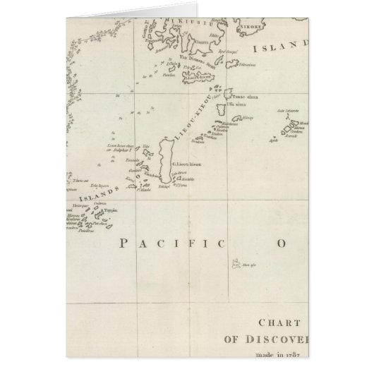 Chart of Discoveries, Made in 1787 Cards (Front)