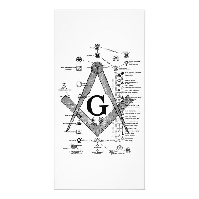 Chart of Masonic Degrees Card (Front)