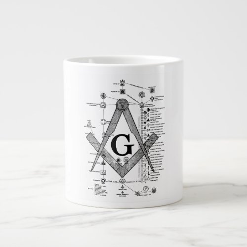 Chart of Masonic Degrees Giant Coffee Mug