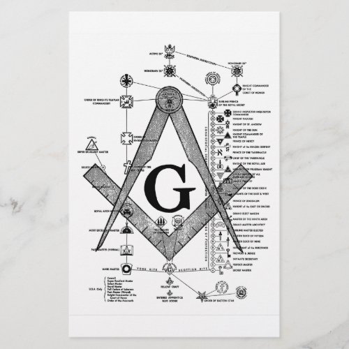 Chart of Masonic Degrees Stationery