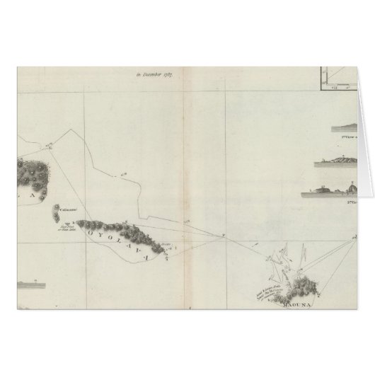 Chart of the Archipelago of Navigators Samoa Cards (Front Horizontal)