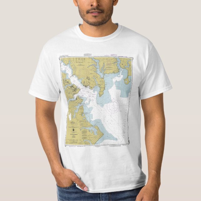 Chart of the Chesapeake Bay T-Shirt (Front)