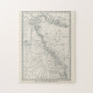 Chart of the Great Barrier Reef Area Map Jigsaw Puzzle