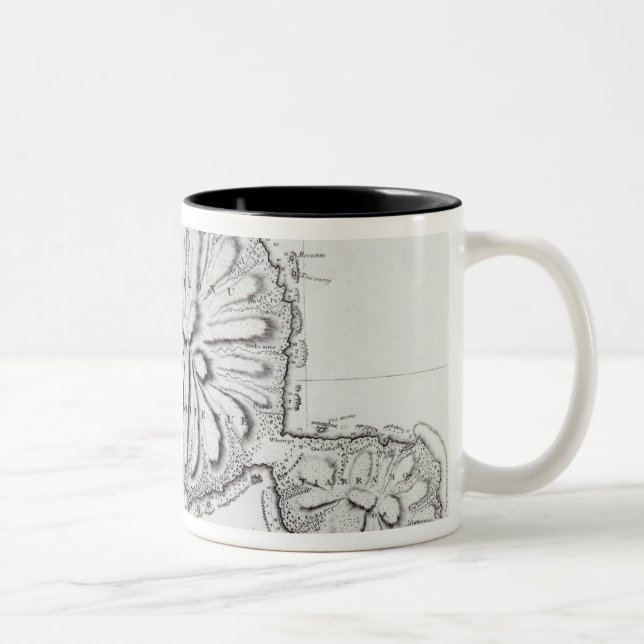Chart of the Island Otaheite, 1769 Two-Tone Coffee Mug (Right)