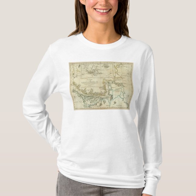 Chart Of The Straits Of Magellan T-Shirt (Front)