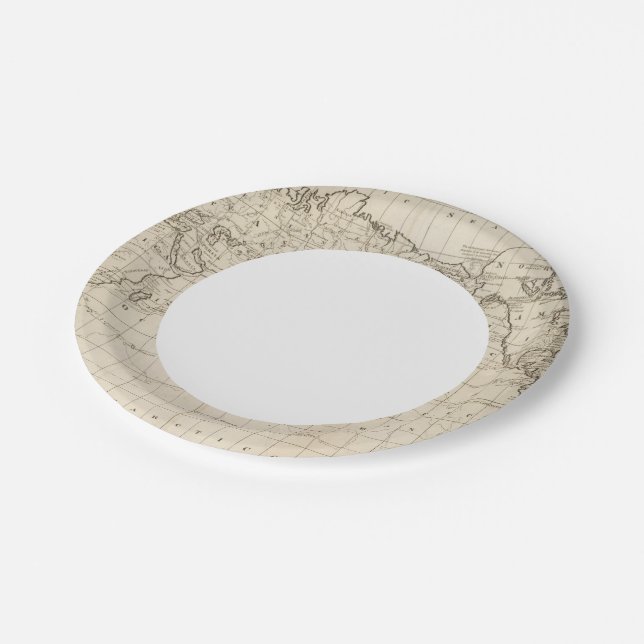 Chart of the World Paper Plates (Angled)