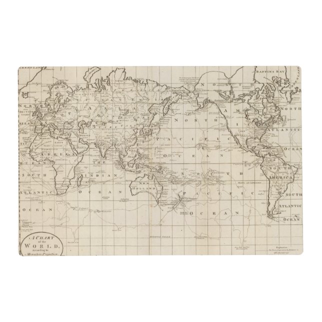 Chart of the World Placemat (Front)