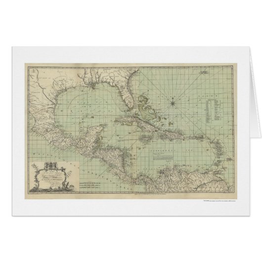 Chart of West Indies Map - 1774 (Front Horizontal)
