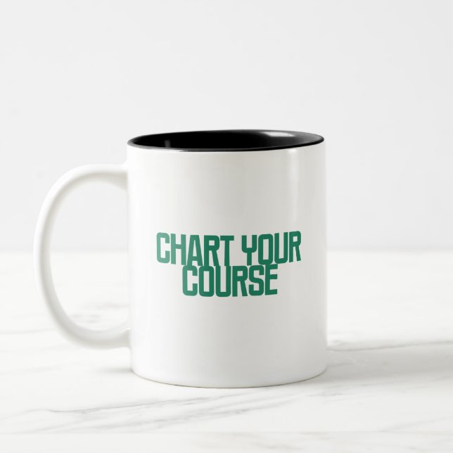Chart Your Course | Data Visualization Strategy Two-Tone Coffee Mug (Left)