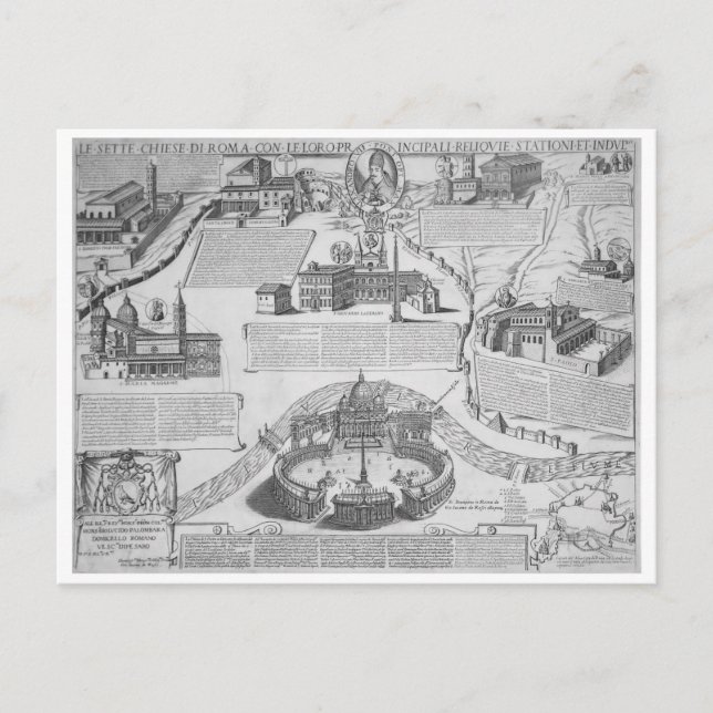 Charta PostalisIndulgentiae VII Ecclesiarum Urbis Postcard (Front)