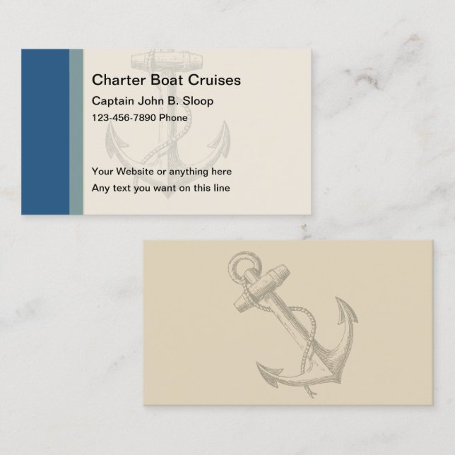 Charter Boat Business Cards (Front/Back)
