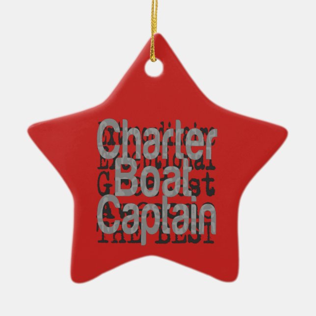 Charter Boat Captain Extraordinaire Ceramic Ornament (Front)