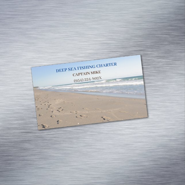 Charter Services Fishing   Business Card Magnet (In Situ)