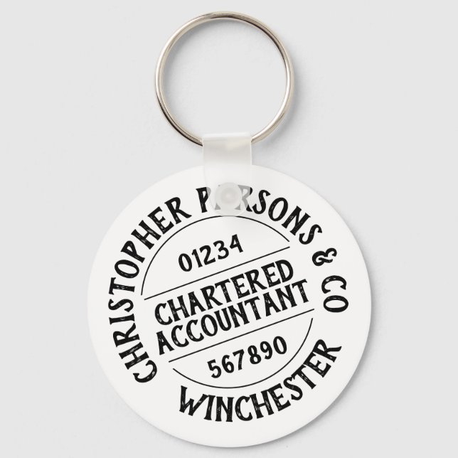 Chartered Accountant Keychain (Front)
