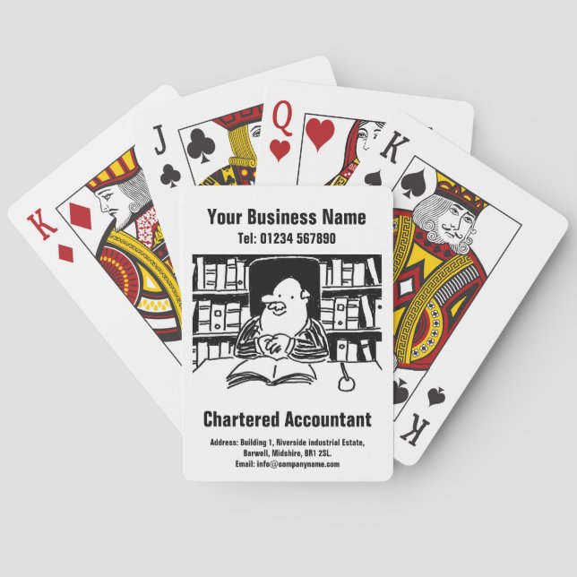 Chartered Accountant or Accountancy Poker Cards (Back)