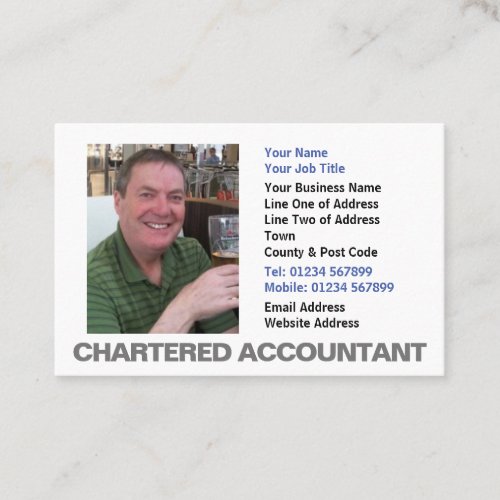 Chartered Accountant Photo Business Card