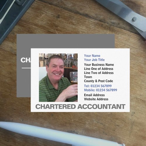 Chartered Accountant Photo Business Card